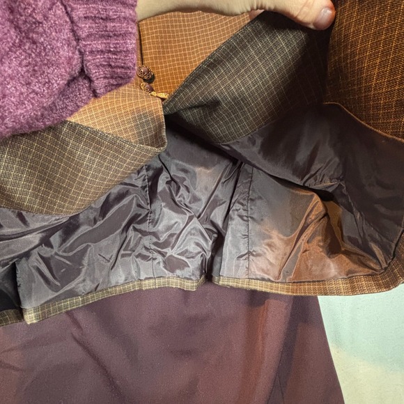 Jones New York Blazer Skirt Suit Set Women's 16 Brown Two Piece Career Outfit - Picture 5 of 16